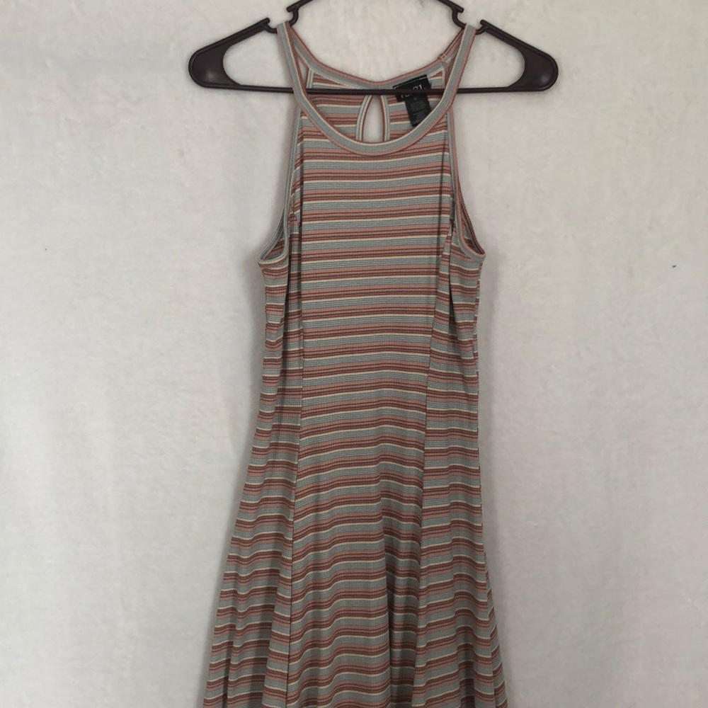 High neck skater styled dress